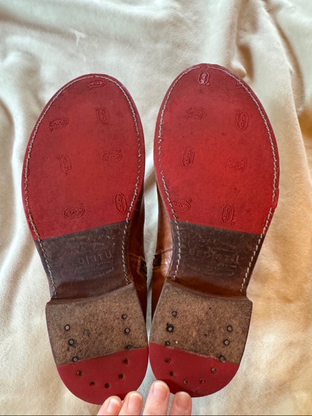 Bed|Stu Yurisa Ankle Boot- Rustic Tan Leather Women’s Size 9 - Picture 13 of 16
